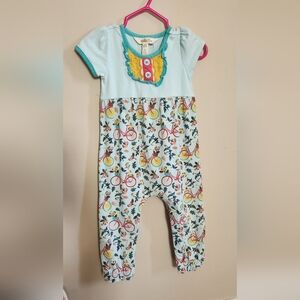 Matilda, Jane Bicycle Print Romper
